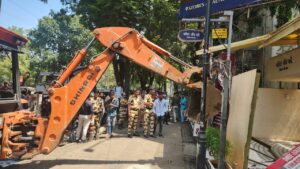 Pune: 60 Illegal Structures Demolished in Encroachment Removal Drive From Parihar Chowk To Dr. Babasaheb Ambedkar Chowk