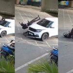 WATCH | Bike-Car Collision on Empire Estate Flyover in Pimpri-Chinchwad; Helmet Saves Rider’s Life