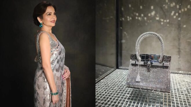 Nita Ambani’s Rs 17-Crore Hermès Bag with 2,712 Diamonds Steals Spotlight at Diwali Bash