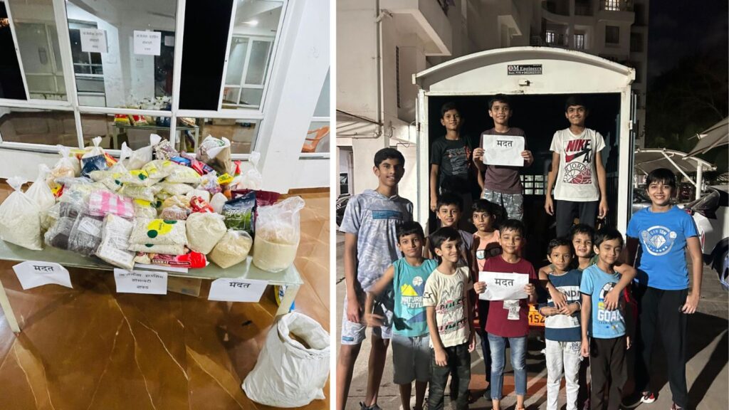 Pune: Wakad’s La Melosa Society Comes Together to Support Flood-Affected Families in Maharashtra