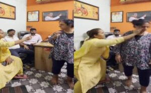 Viral Video: MNS Worker Slaps Woman, Forces Apology After Alleged Abuse of Her Husband in Thane