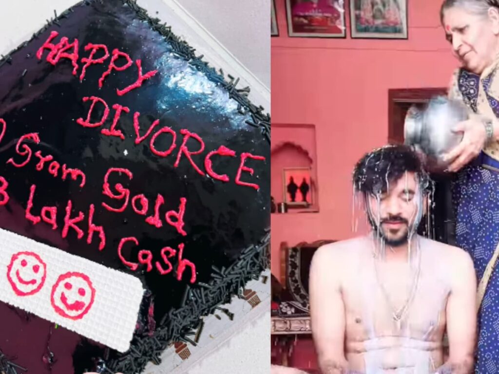 Viral 'Happy Divorce': ‘Gave 120 grams of gold and ₹18 lakh cash…’; Man Celebrates Divorce with Milk Ritual and Cake-cutting Ceremony