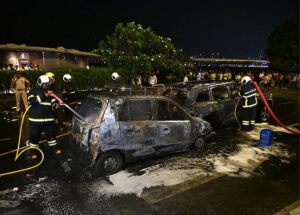 Marine Drive Blaze: Two Cars Catch Fire After Collision Near Air India Building, No Injuries Reported