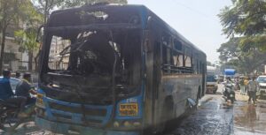 Pimpri PMPML Bus Fire: 15 Commuters Safely Rescued After Driver’s Quick Response