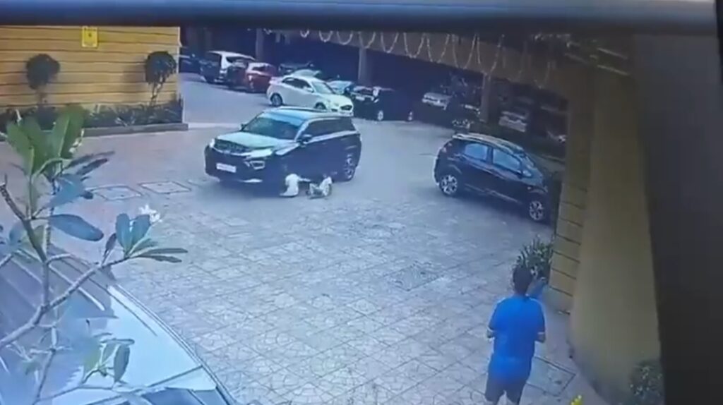 Mumbai: 7 Year Old Boy Run Over by Car Driven by Society Secretary’s Wife in Malad; Video Goes Viral