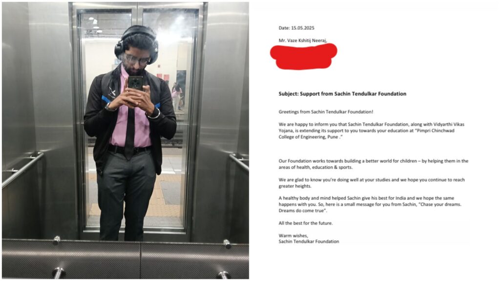 Pune Techie Pays Emotional Tribute to Sachin Tendulkar Foundation, Recalls How It Helped Him Complete Engineering Degree