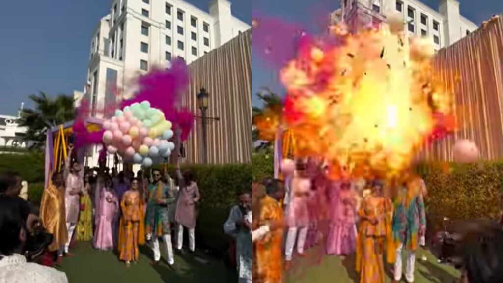 Haldi Celebration Goes Wrong After Balloon Explosion; Couple Suffers Burn Injuries — Watch