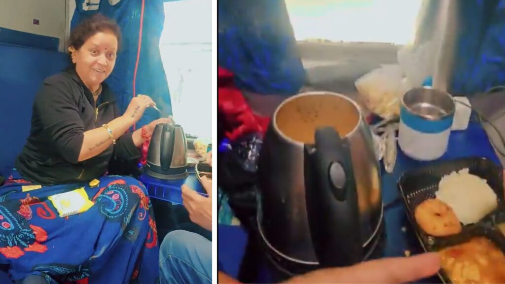 Woman cooks Maggi in train using electric kettle in viral video; Railways issues stern warning, says action underway