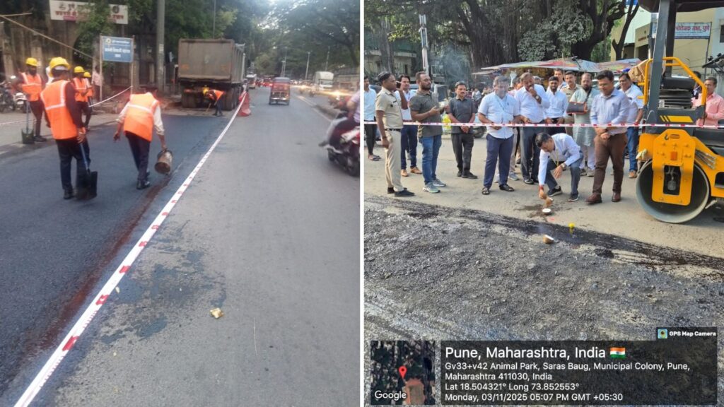 Pune Municipal Corporation Launches 'Pothole-Free Pune' Drive From Sarasbaug Area