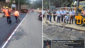 Pune Municipal Corporation Launches 'Pothole-Free Pune' Drive From Sarasbaug Area