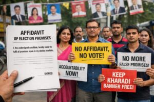 Pune: Kharadi Residents Demand Accountability Through Affidavits and Banner Free Elections
