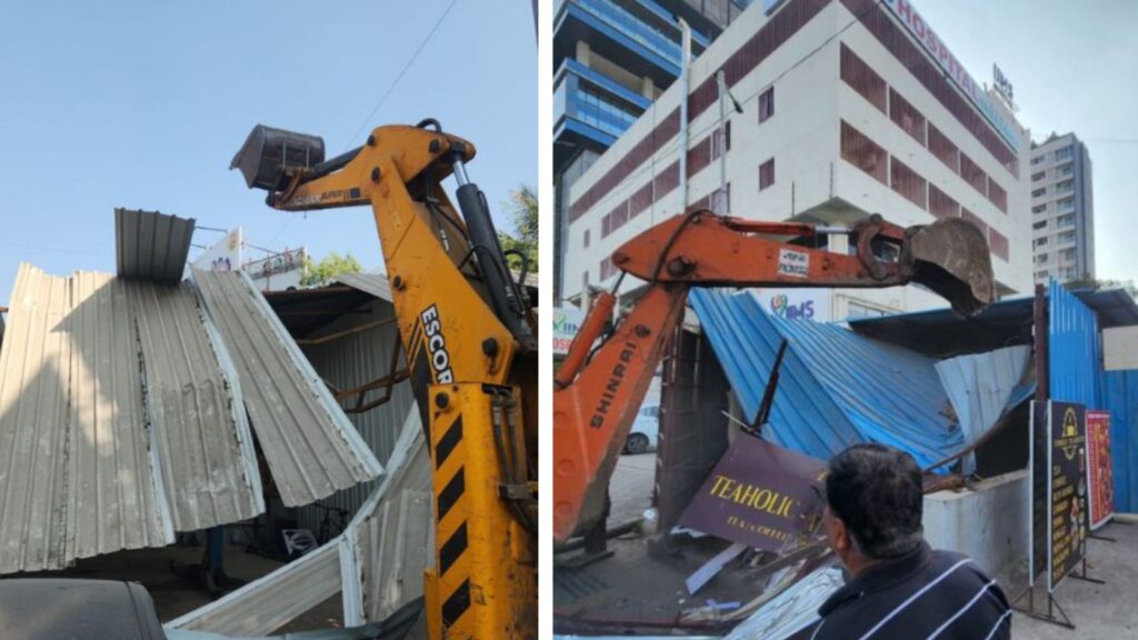 Illegal Constructions Demolished in Baner by PMC