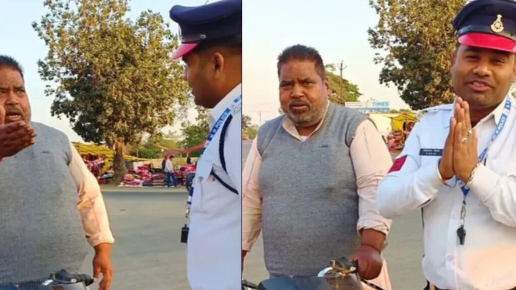 Elderly Rider’s Simple Truth During Traffic Check Wins Hearts Online