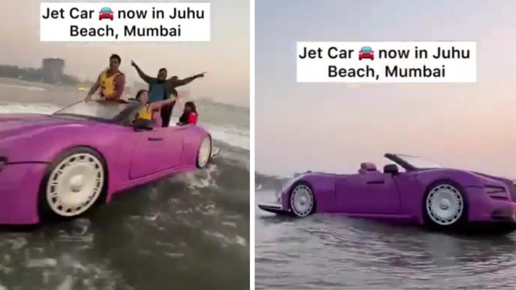 Must Watch: Rolls Royce-Shaped ‘Car In The Sea’ Becomes Juhu Beach’s New Crowd-Puller