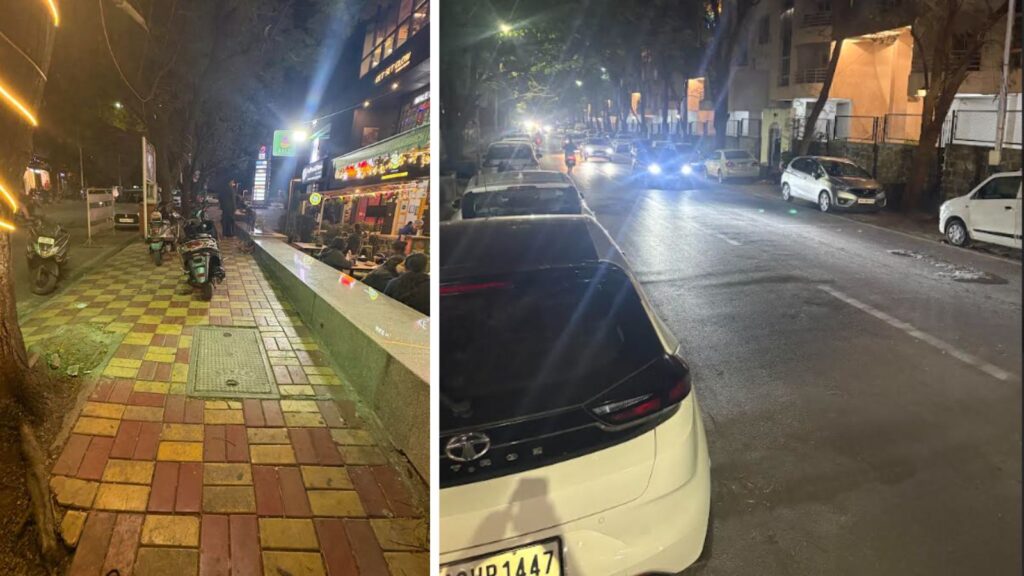 Pune: Illegal Parking Outside One Place Mall Chokes On Salunkhe Vihar Road, Endangers Pedestrians