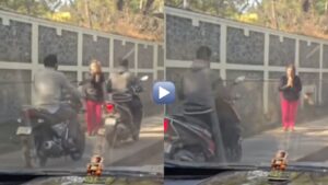 Pune: Woman Uses Humour and ‘Aarti’ Gesture to Stop Bikers Riding on Footpaths; Video Goes Viral
