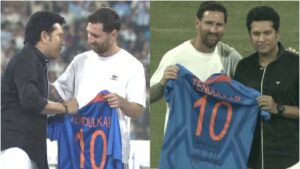 Sachin Tendulkar And Lionel Messi Share A Special Moment At Wankhede, Exchange Iconic No.10 Jerseys