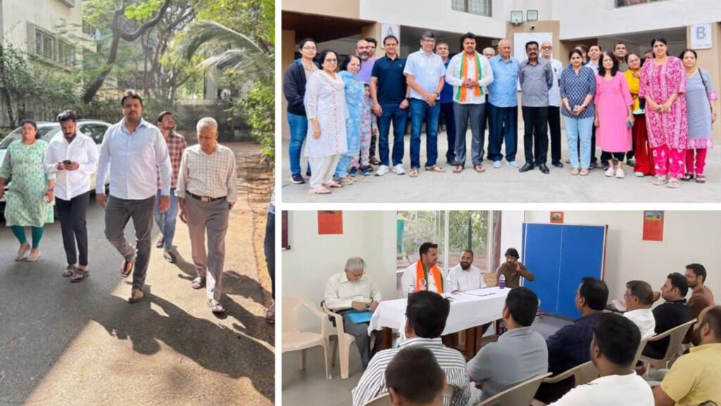 Baner-Balewadi Citizens Discuss Infrastructure, Traffic and Water Issues During Amol Balwadkar’s Society Visits