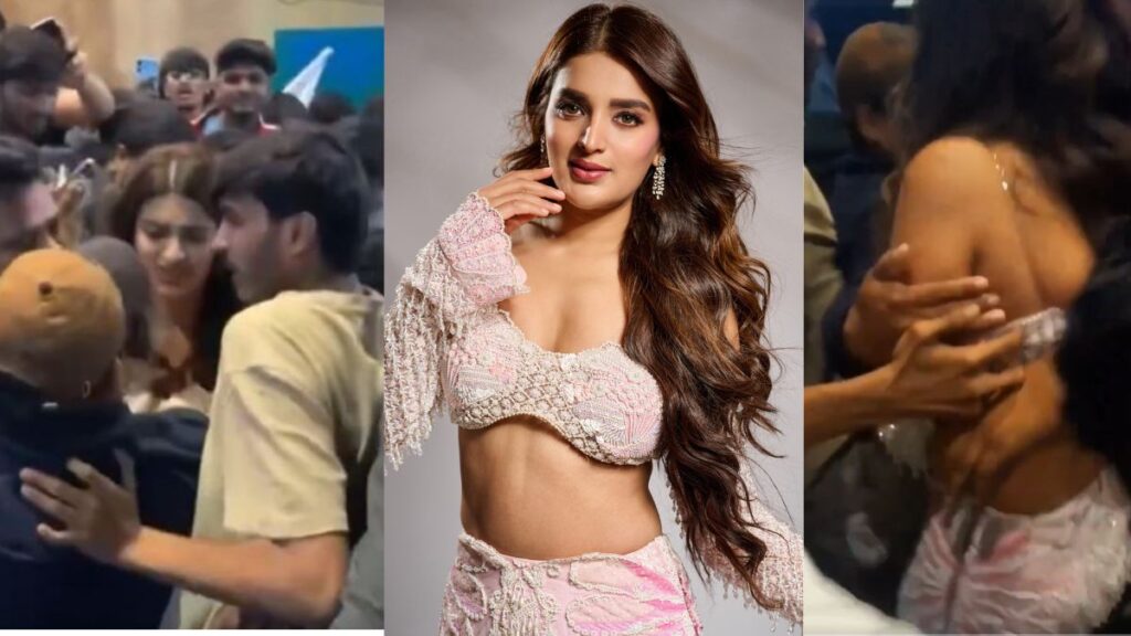 Actress Nidhhi Agerwal Mobbed At Hyderabad Mall During ‘The Raja Saab’ Song Launch