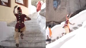 Watch: Young Girl Climbs Anjanadri Hill While Performing Bharatanatyam in Under 9 Minutes
