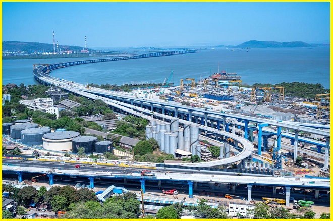 Atal Setu-Coastal Road Connector Nearly Complete; Connects Mumbai-Navi Mumbai Airport Directly But Work Stalled as Awaits Clearance 