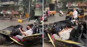Dubai’s Rare Polaris Slingshot R Thrills Pune Streets, Crowds Flock to Catch a Glimpse