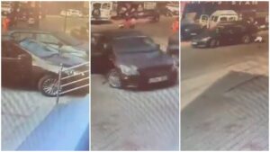Parked Car Suddenly Reverses, Injures Bikers and Autorickshaw Driver in Udupi; Chilling CCTV Video Goes Viral