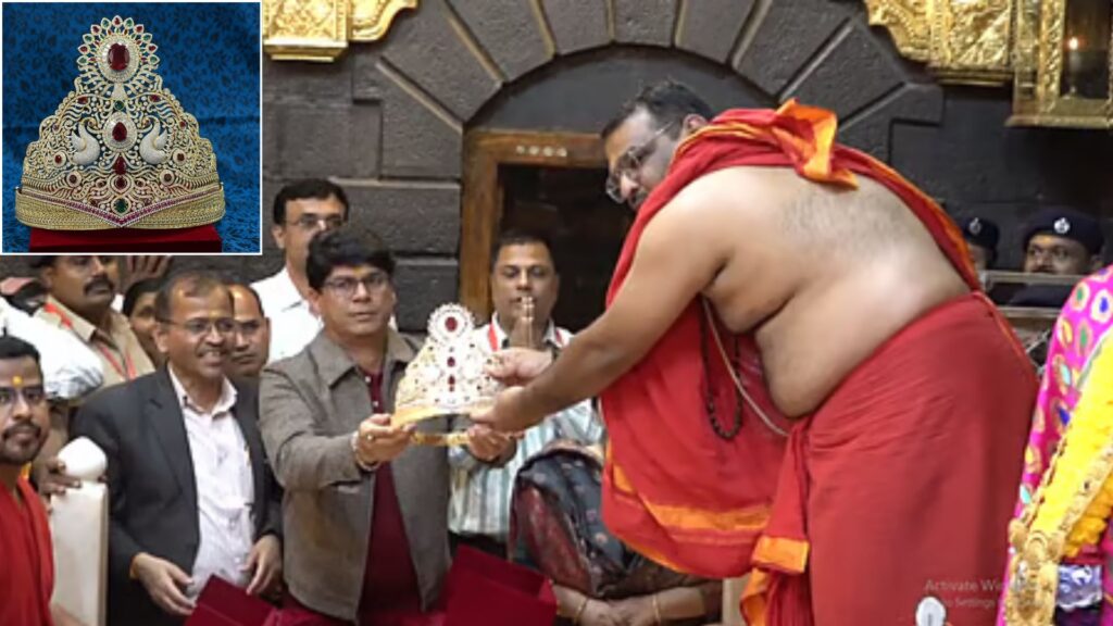 Faridabad Couple Welcomes New Year with ₹80 Lakh Gold-Diamond Crown Donation to Shirdi Sai Baba