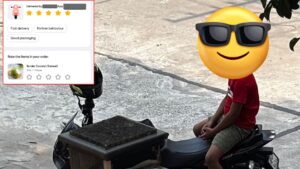 Swiggy Rider Refuses Cash Tip, Asks Only for Good Rating After Delivering With Child