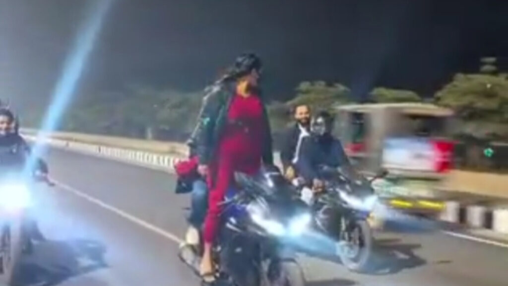 Viral Video Shows Women Performing Daring Motorcycle Stunts on Highway, Sparks Concern Online