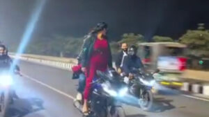 Viral Video Shows Women Performing Daring Motorcycle Stunts on Highway, Sparks Concern Online
