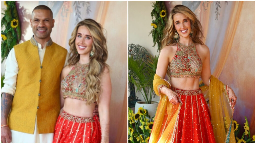 Sophie Shine’s Haldi Look With Shikhar Dhawan Is The Bridal Inspiration Every Future Bride Will Save