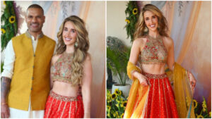 Sophie Shine’s Haldi Look With Shikhar Dhawan Is The Bridal Inspiration Every Future Bride Will Save