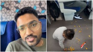 Man Makes Son Pick Up Chips He Dropped on Train Floor — Watch the Viral Video