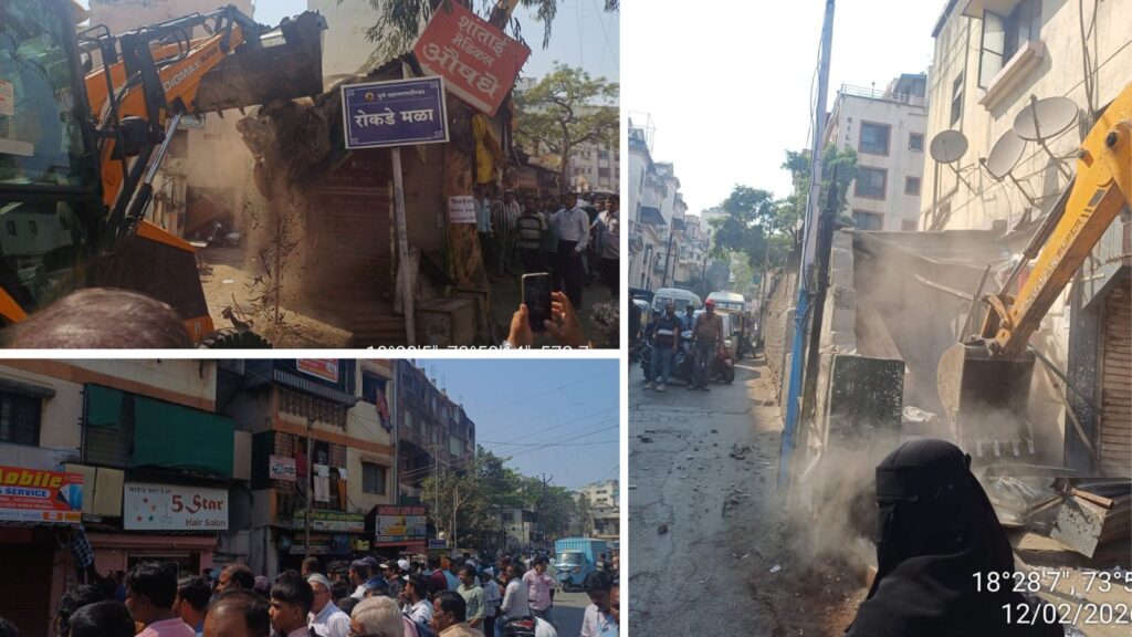 Pune: PMC Demolishes 17,000 Sq Ft of Illegal Constructions in Kondhwa
