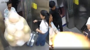 Gas-Filled Balloons Spark Fire Scare Inside Mumbai Apartment Lift, CCTV Captures Shocking Moments