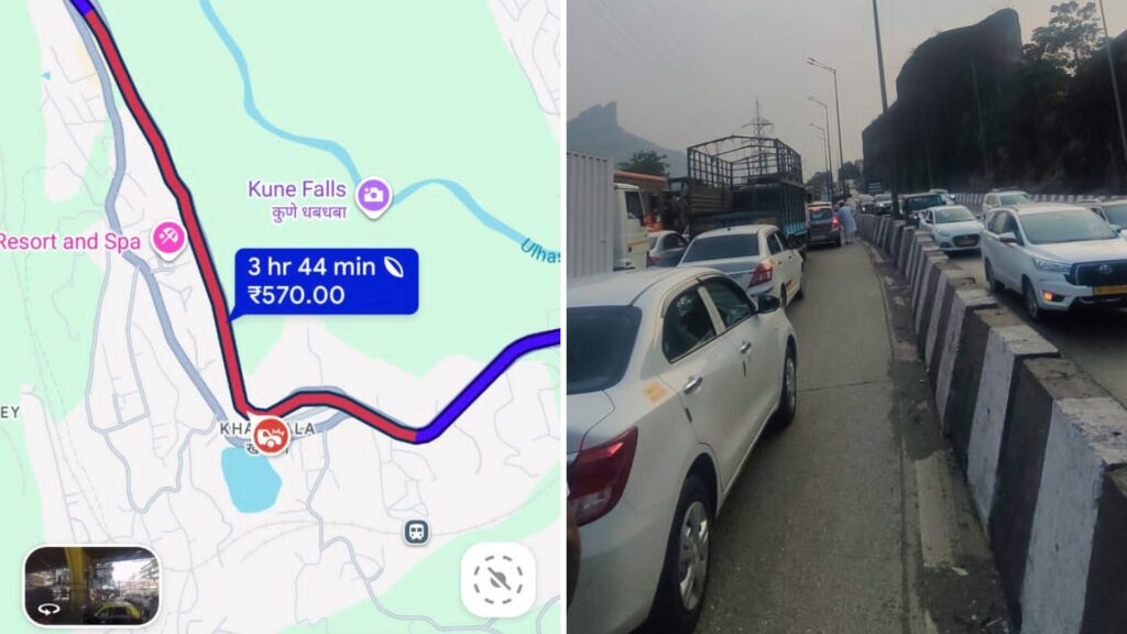 Pune–Mumbai Expressway: Heavy Congestion Reported Near Amritanjan Bridge Again