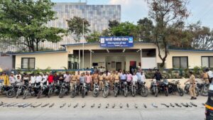 Pune Police Crush Modified Silencers in Kharadi, Action Against 45 Bullet Riders For Loud Explosive Noise