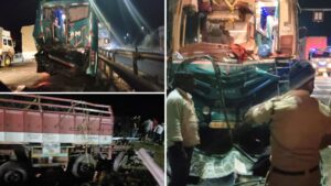 Pre-Dawn Highway Crash Between Truck and Bus Near Katraj Leaves Truck Driver Dead, Several Passengers Injured
