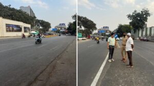 Pune: Safety Concerns Raised Over Missing Road Divider Near Lulla Nagar Flyover 