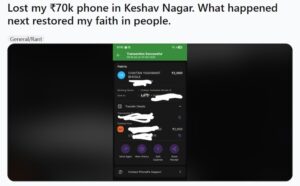 Rs 70,000 Phone Lost on Pune Road, Returned by Stranger Who Offered a Life Lesson Instead of Taking a Reward