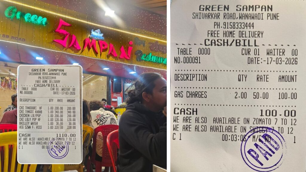 Pune: Wanowrie Hotel Accused Of Charging ‘Gas Surcharge’ On Food Bill, Sparks Social Media Debate