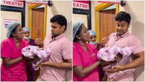 Watch: Nervous Father’s First Hug With Newborn Baby Wins Hearts Online