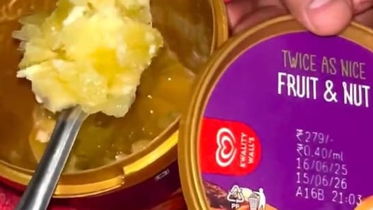 Viral Video Sparks Concern Over ‘Oil’ In Frozen Dessert Tub, Triggers Debate On Food Quality