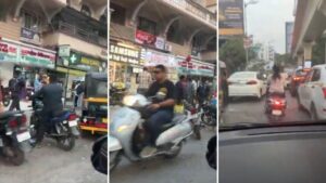 Pune: Traffic Violations Outside Silver Oak Society Spark Safety Concerns In Kalyani Nagar
