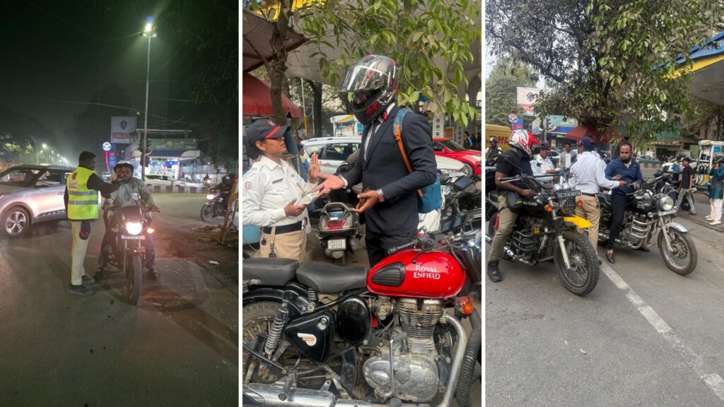 Pune Traffic Police Crack Down On Triple Riding, Modified Silencers and Drunk Driving; ₹51 Lakh Fine Collected 