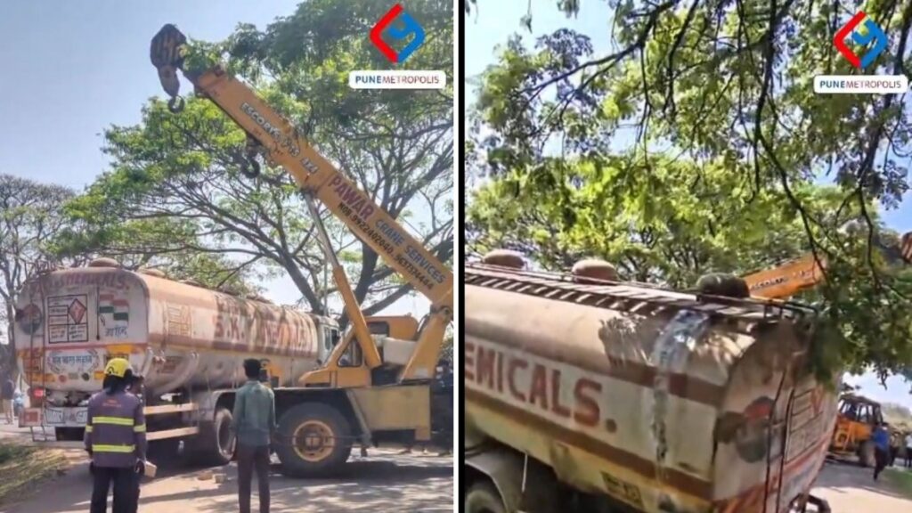 Pune: Hazardous Gas Leak From Chemical Tanker Near Theur Phata; Swift Response Prevents Major Accident