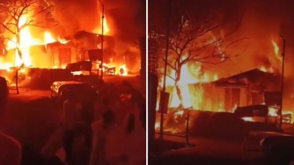 Pune: Fire Breaks Out at Warehouse Near Krishnanagar Crematorium in Mohammadwadi; Four Huts and Two-Wheelers Damaged