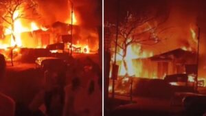 Pune: Fire Breaks Out at Warehouse Near Krishnanagar Crematorium in Mohammadwadi; Four Huts and Two-Wheelers Damaged