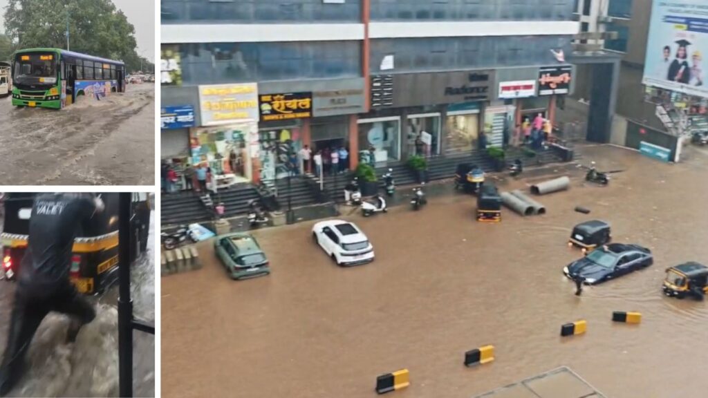 Pune: Heavy Rain Floods Roads Within Minutes, Waterlogging Hits Daily Life